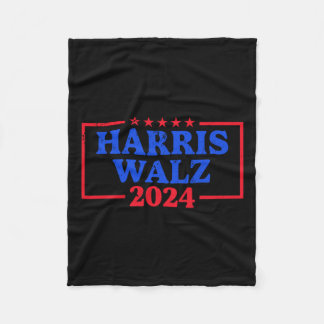 Harris Walz 2024 Campaign Logo Democraat Slogan Ka Fleece Deken
