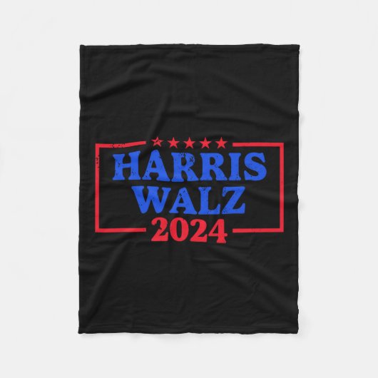 Harris Walz 2024 Campaign Logo Democraat Slogan Ka Fleece Deken (Voorkant)