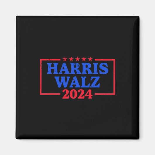 Harris Walz 2024 Campaign Logo Democraat Slogan Ka Magneet (Voorkant)