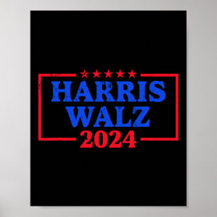Harris Walz 2024 Campaign Logo Democraat Slogan Ka Poster