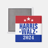 Harris Walz 2024 Campaign Red Blue Magneet (Voorkant / Achterkant)