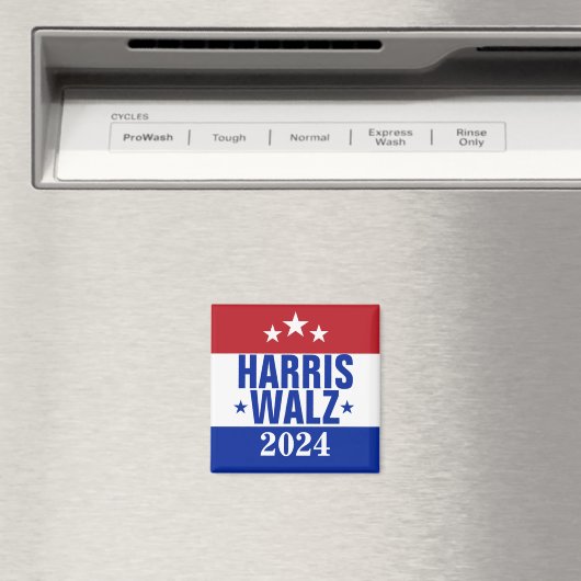 Harris Walz 2024 Campaign Red Blue Magneet (Insitu (Vaatwasser))