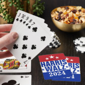 Harris Walz 2024 Campaign Red Blue Pokerkaarten (Insitu)