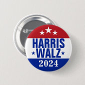 Harris Walz 2024 Campaign Red Blue Ronde Button 5,7 Cm (Voorkant /achterkant)