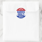 Harris Walz 2024 Campaign Red Blue Ronde Sticker (Tas)