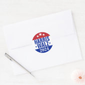 Harris Walz 2024 Campaign Red Blue Ronde Sticker (Envelop)