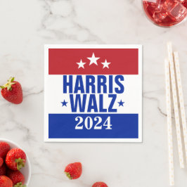 Harris Walz 2024 Campaign Red Blue Servet