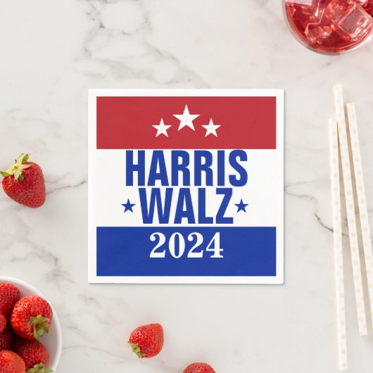 Harris Walz 2024 Campaign Red Blue Servet (Insitu)