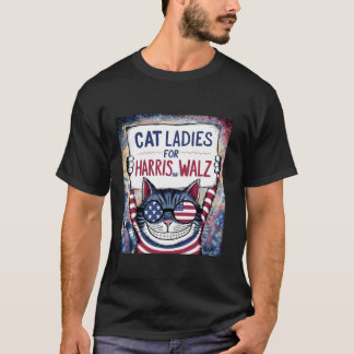 Harris Walz 2024 Cat Ladies voor Harris en Walz Wa T-shirt