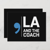 Harris Walz 2024 Comma La en de coach 2024 Briefkaart (Voorkant / Achterkant)