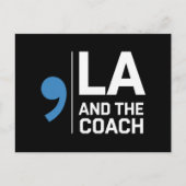 Harris Walz 2024 Comma La en de coach 2024 Briefkaart (Voorkant)