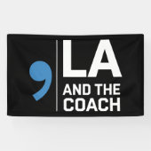 Harris Walz 2024 Comma La en de coach 2024 Spandoek (Horizontaal)