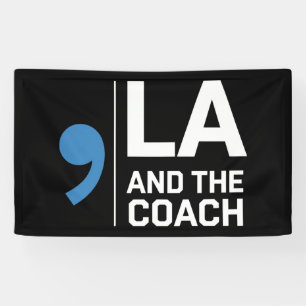 Harris Walz 2024 Comma La en de coach 2024 Spandoek