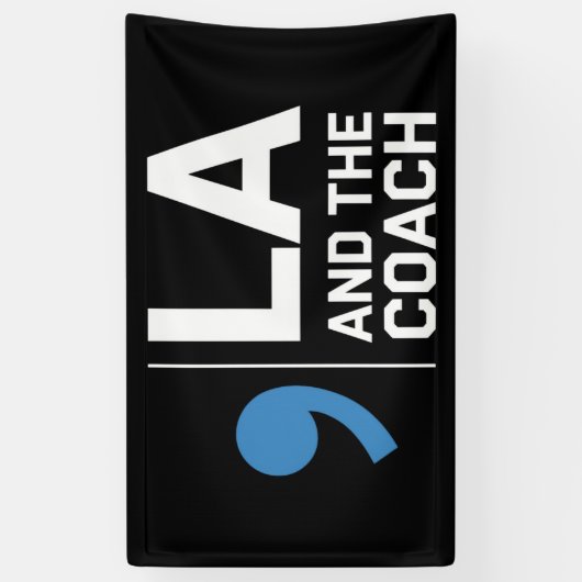 Harris Walz 2024 Comma La en de coach 2024 Spandoek (Verticaal)