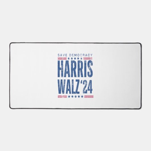 Harris Walz 2024 - De democratie redden Bureaumat (Voorkant)