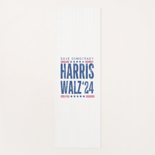 Harris Walz 2024 - De democratie redden Yogamat (Voorkant)