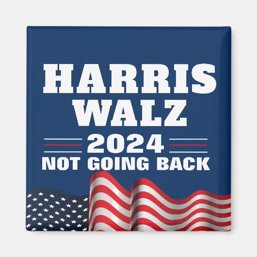 Harris Walz 2024 | Democraat stemmen Magneet (Voorkant)