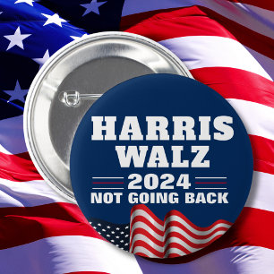 Harris Walz 2024   Democraat stemmen Ronde Button 5,7 Cm