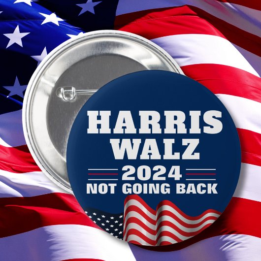 Harris Walz 2024 | Democraat stemmen Ronde Button 5,7 Cm