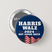 Harris Walz 2024 | Democraat stemmen Ronde Button 5,7 Cm (Voorkant /achterkant)
