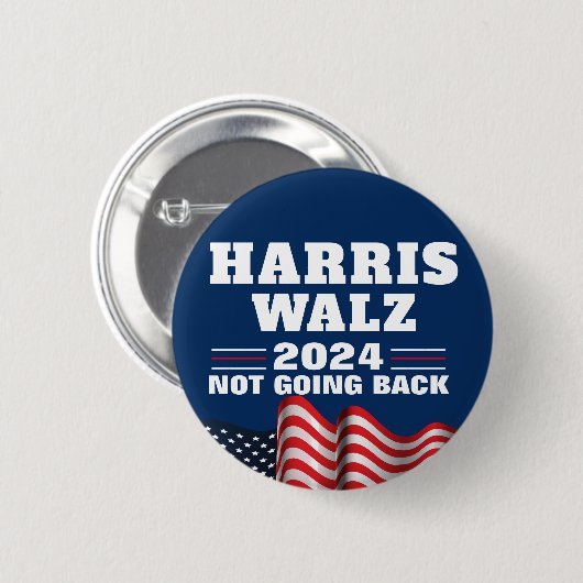 Harris Walz 2024 | Democraat stemmen Ronde Button 5,7 Cm (Voorkant /achterkant)