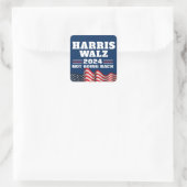 Harris Walz 2024 | Democraat stemmen Vierkante Sticker (Tas)