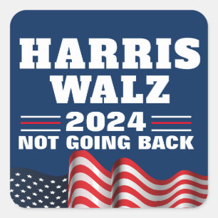 Harris Walz 2024 Democraat stemmen Vierkante Sticker