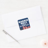 Harris Walz 2024 | Democraat stemmen Vierkante Sticker (Envelop)