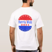 Harris Walz 2024 Democratische Partij Verkiezing T-shirt (Achterkant)