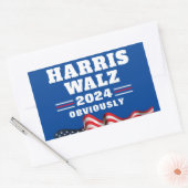 Harris Walz 2024 | Duidelijk Rechthoekige Sticker (Envelop)