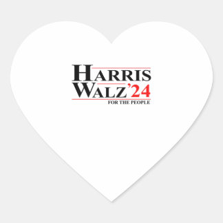 Harris Walz 2024 Essentieel Hart Sticker