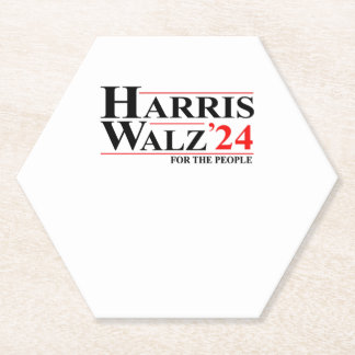 Harris Walz 2024 Essentieel Kartonnen Onderzetters