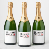 Harris Walz 2024 Essentieel Sparkling Wijnetiket (Flessen)
