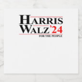 Harris Walz 2024 Essentieel Sparkling Wijnetiket (Enkel label)