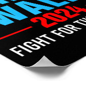 Harris Walz 2024 Gevecht Poster (Hoek)