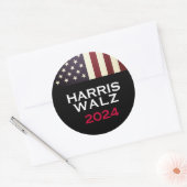 HARRIS WALZ 2024 Grote campagne Ronde Sticker (Envelop)