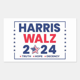Harris Walz 2024 Harris Walz Rechthoekige Sticker