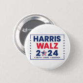 Harris Walz 2024 | Harris Walz Ronde Button 5,7 Cm (Voorkant /achterkant)