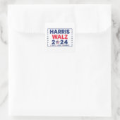 Harris Walz 2024 | Harris Walz Vierkante Sticker (Tas)