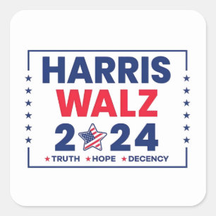 Harris Walz 2024 Harris Walz Vierkante Sticker