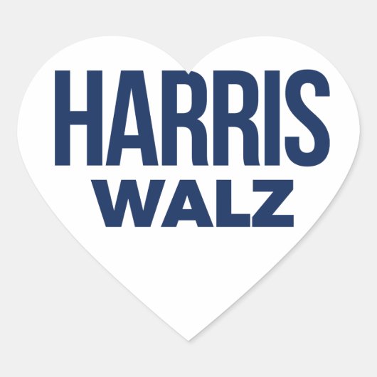 HARRIS WALZ 2024 HART STICKER (Voorkant)
