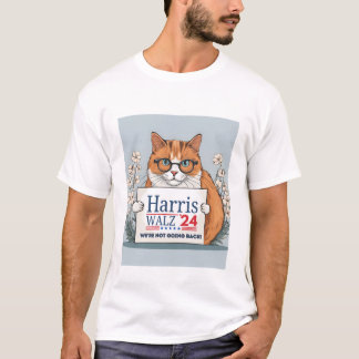 Harris Walz 2024 Kamala cat T-shirt
