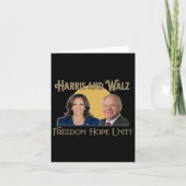 Harris Walz 2024 Kamala en Tim President en VP Kaart (Voorkant)