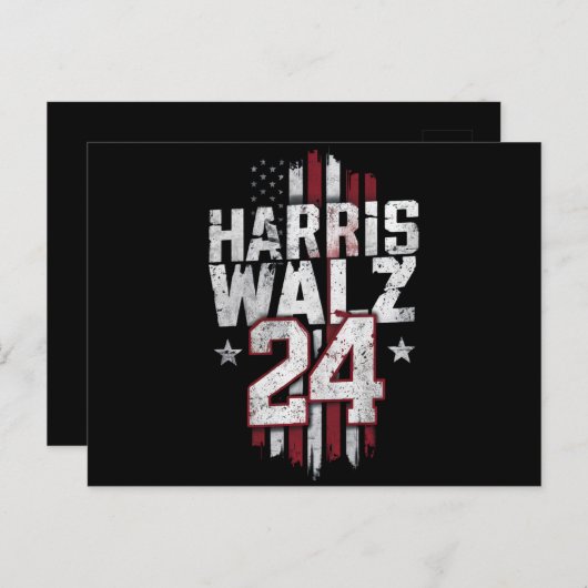 Harris Walz 2024 Kamala Harris 2024 Tim Walz 2024 Briefkaart (Voorkant / Achterkant)