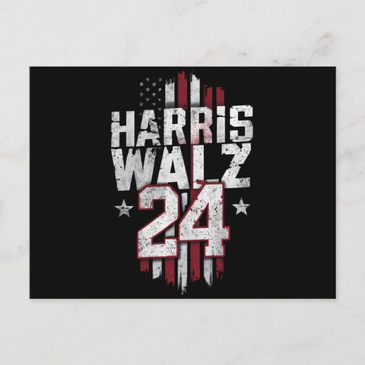 Harris Walz 2024 Kamala Harris 2024 Tim Walz 2024 Briefkaart (Voorkant)