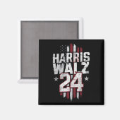 Harris Walz 2024 Kamala Harris 2024 Tim Walz 2024 Magneet (Voorkant / Achterkant)