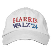 Harris Walz 2024 Kamala Harris en Tim Walz 2024 Geborduurde Pet (Voorkant)
