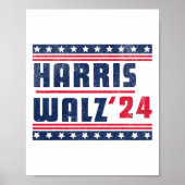 Harris Walz 2024 Kamala Harris en Tim Walz 2024 Poster (Voorkant)