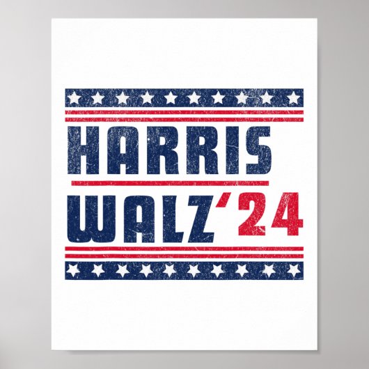 Harris Walz 2024 Kamala Harris en Tim Walz 2024 Poster (Voorkant)
