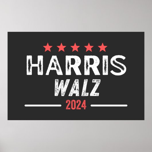 Harris Walz 2024, kamala harris president, Walz VP Poster (Voorkant)